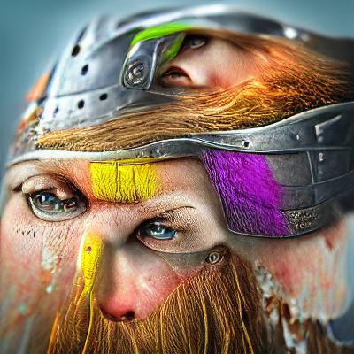 Beautiful Female Viking in Detailed 3D Art
