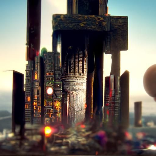 Gigantic Temple of a Goddess: Hyperdetailed Architecture