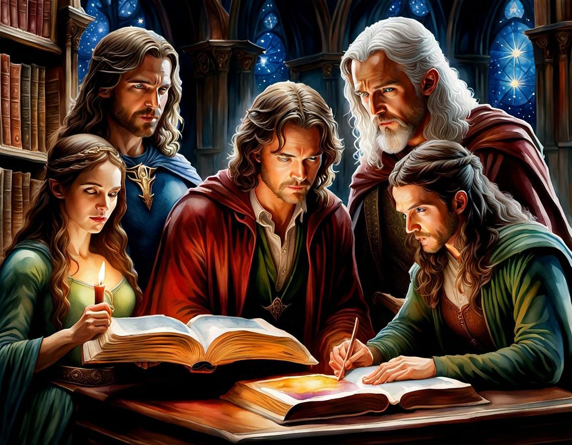 Lord of the Rings Characters Emerge: Watercolor Painting