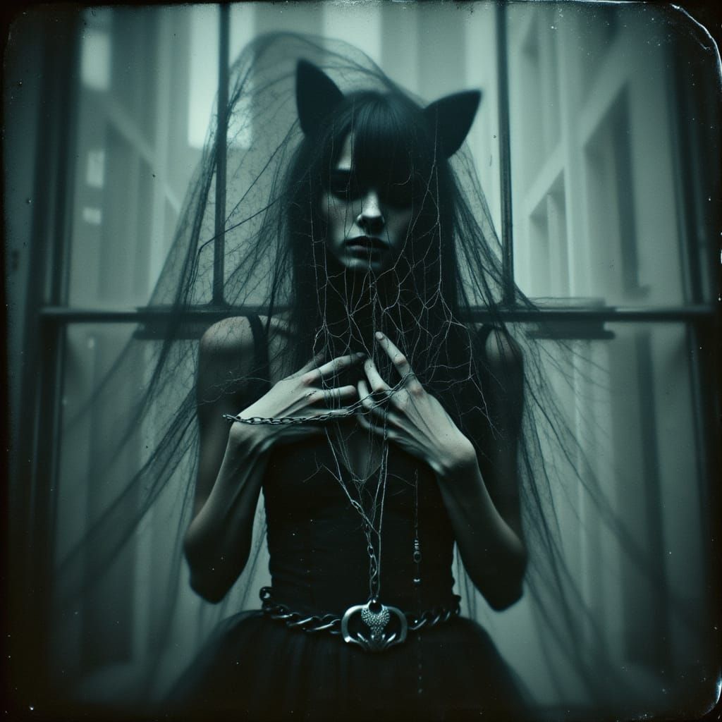 Sweet Girl in Gossamer Veil, Metalpunk Style