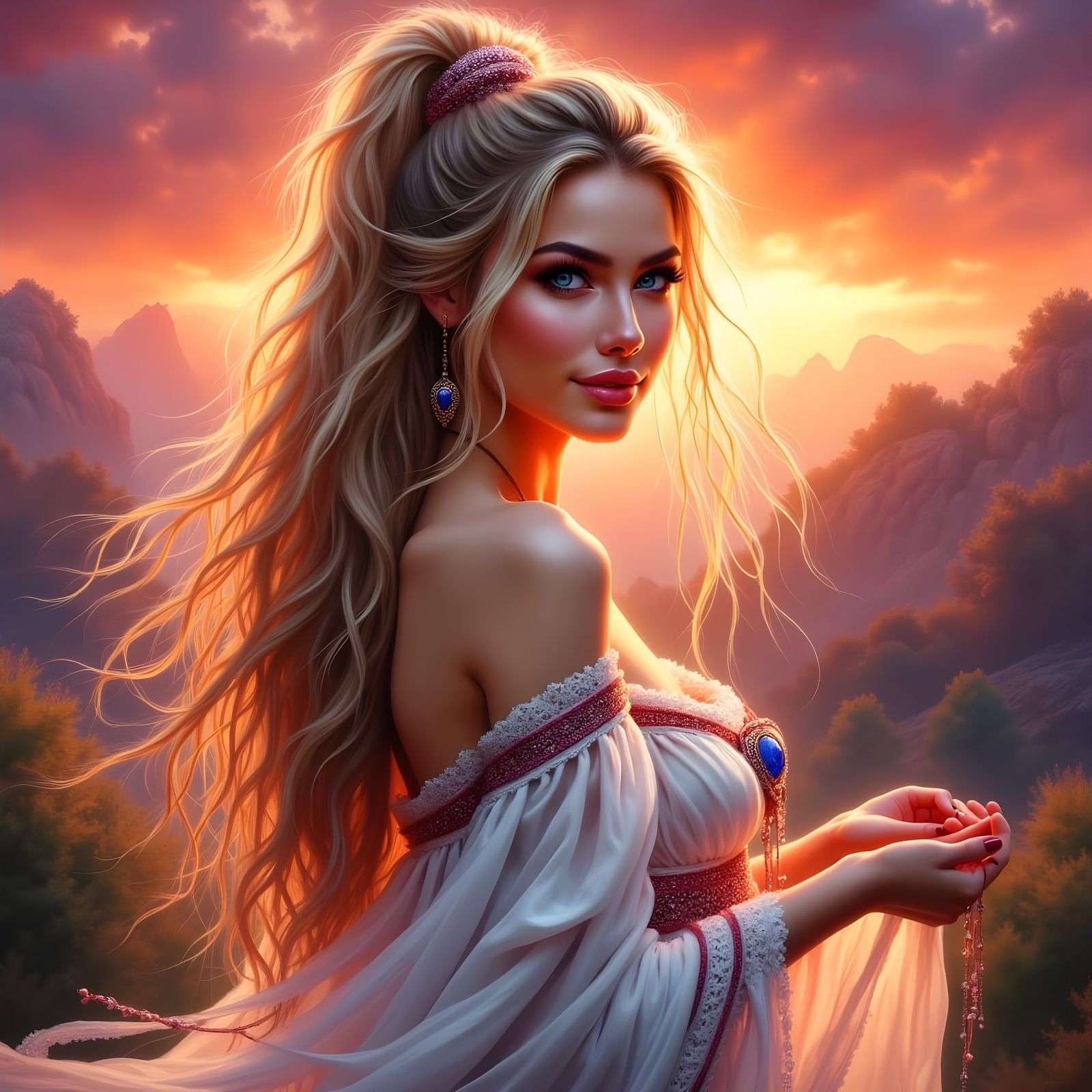 Goddess of Love in Ethereal Beauty