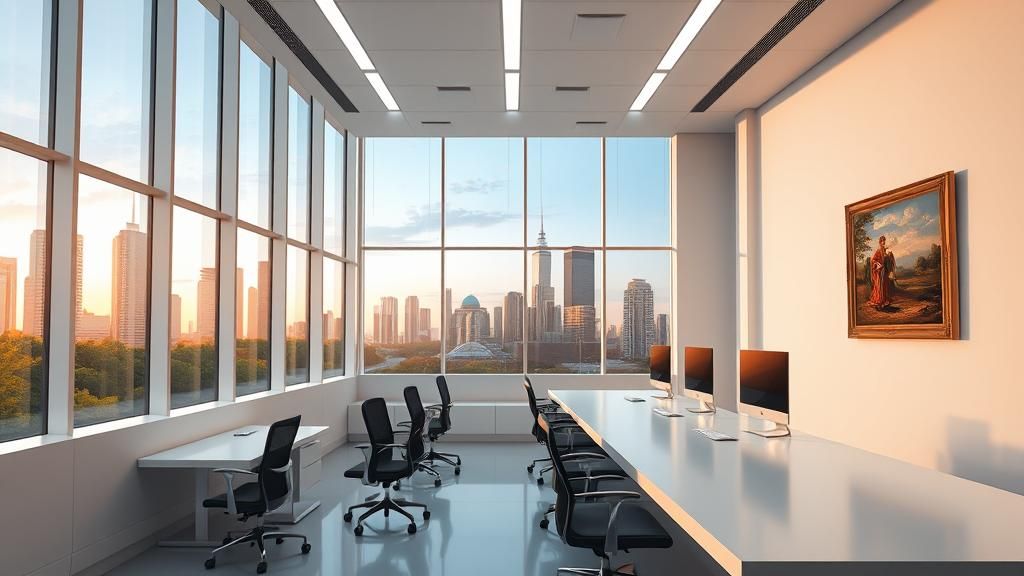 Futuristic Office Space: A Modern Concept Art