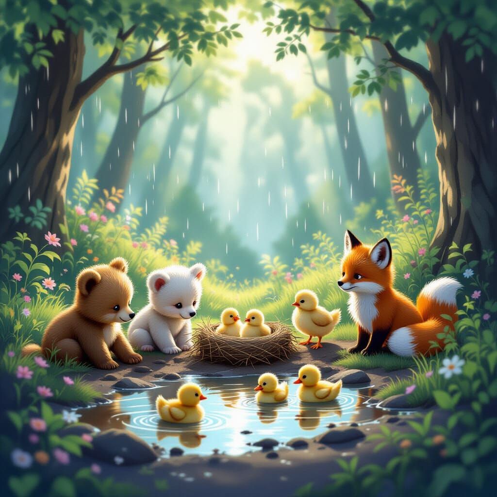 Enchanted Forest: Baby Animals' First Morning Adventure