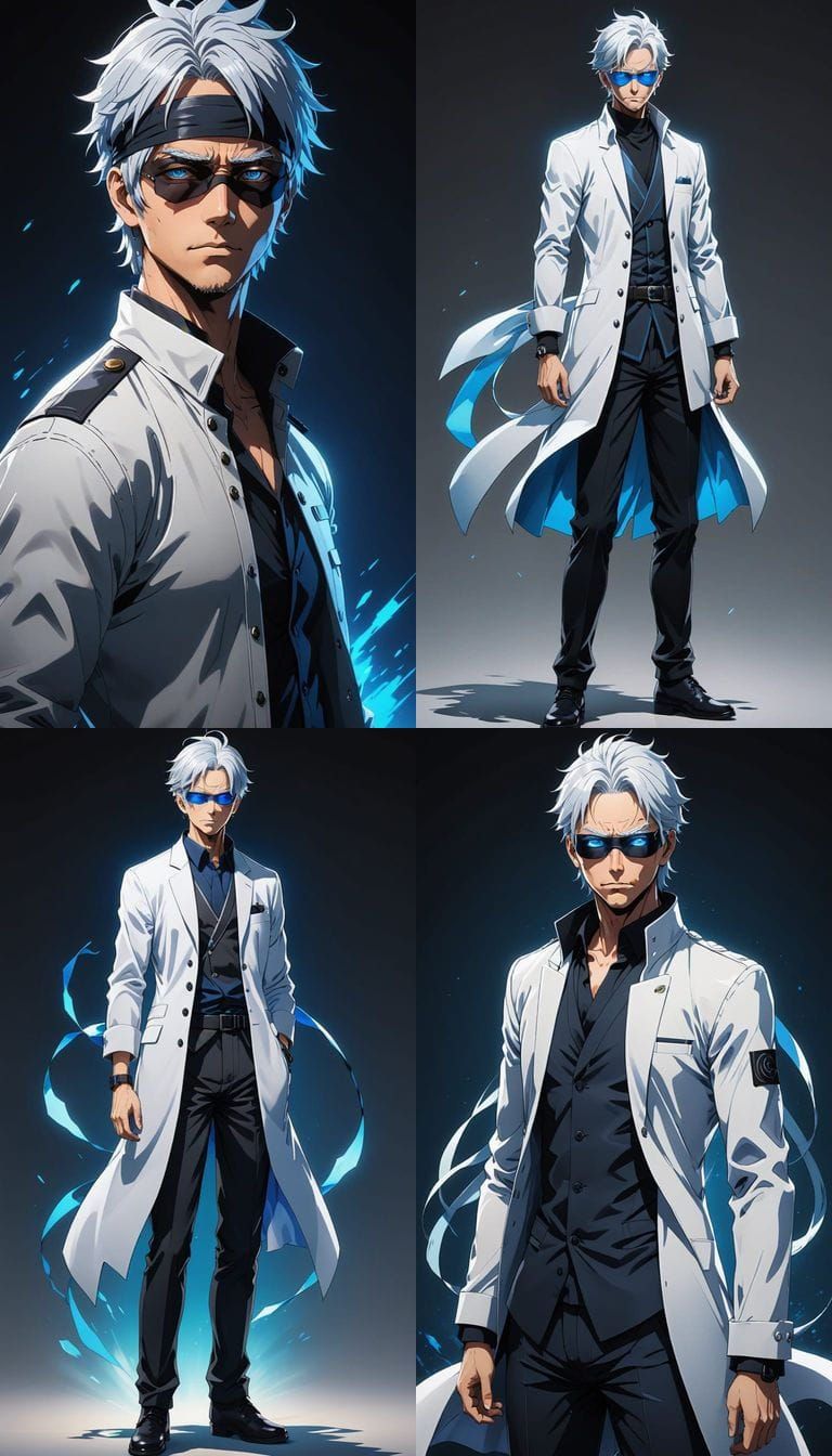 Gojo Satoru Anime Style Portrait