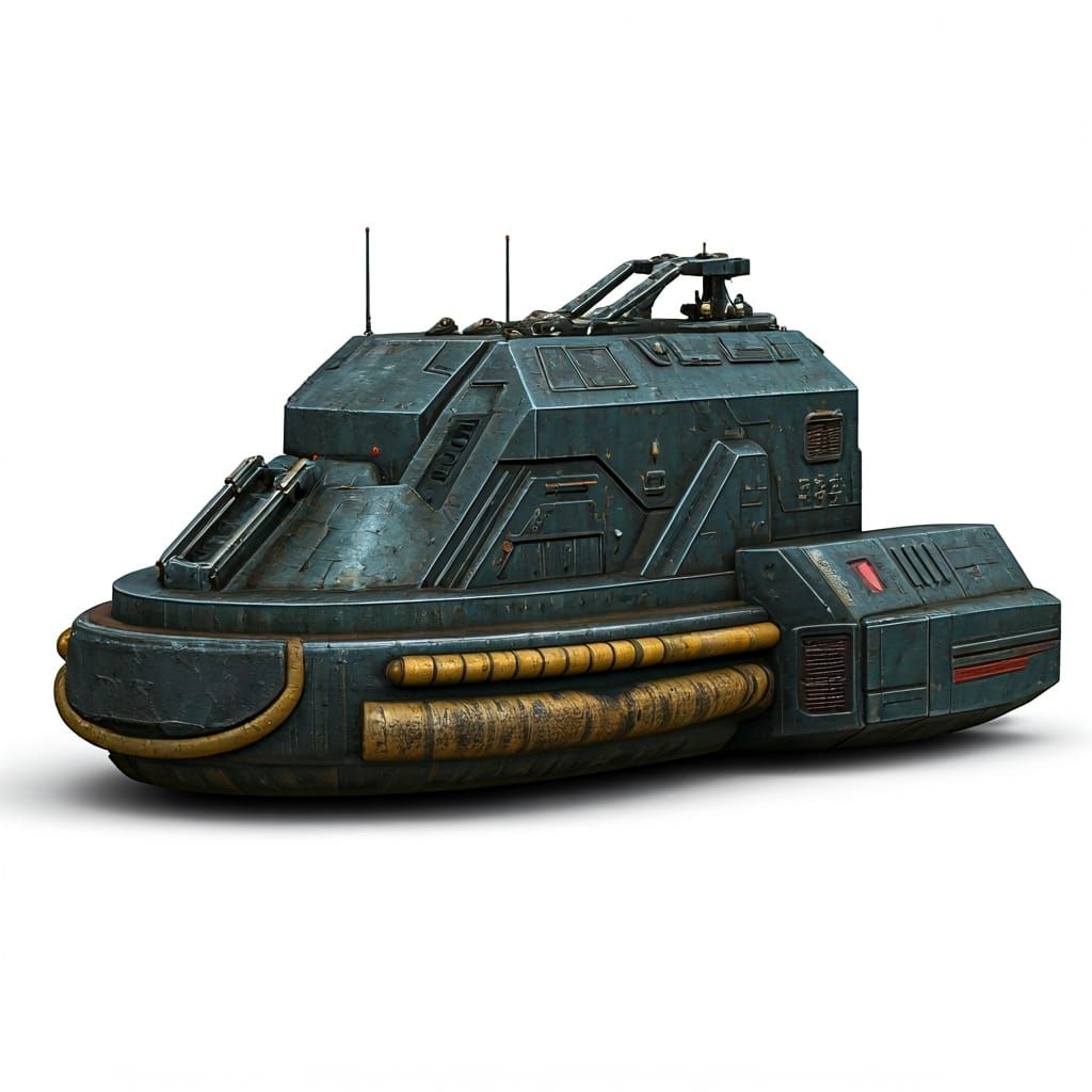Industrial Star Trek Tug Ship in Photorealistic Style
