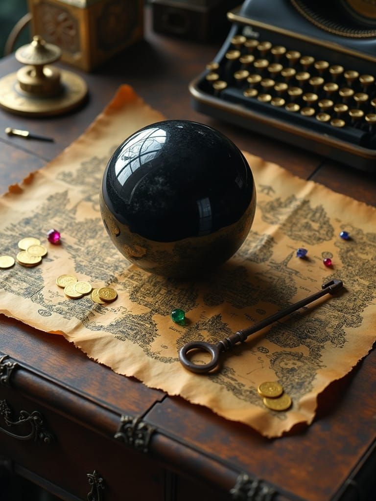 Antique Desk Holds Secrets of a Mysterious Black Sphere