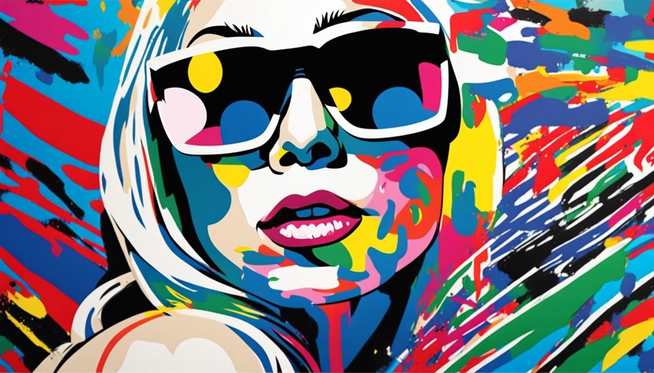 Lady Gaga Minimalist Pop Art in Matisse Style