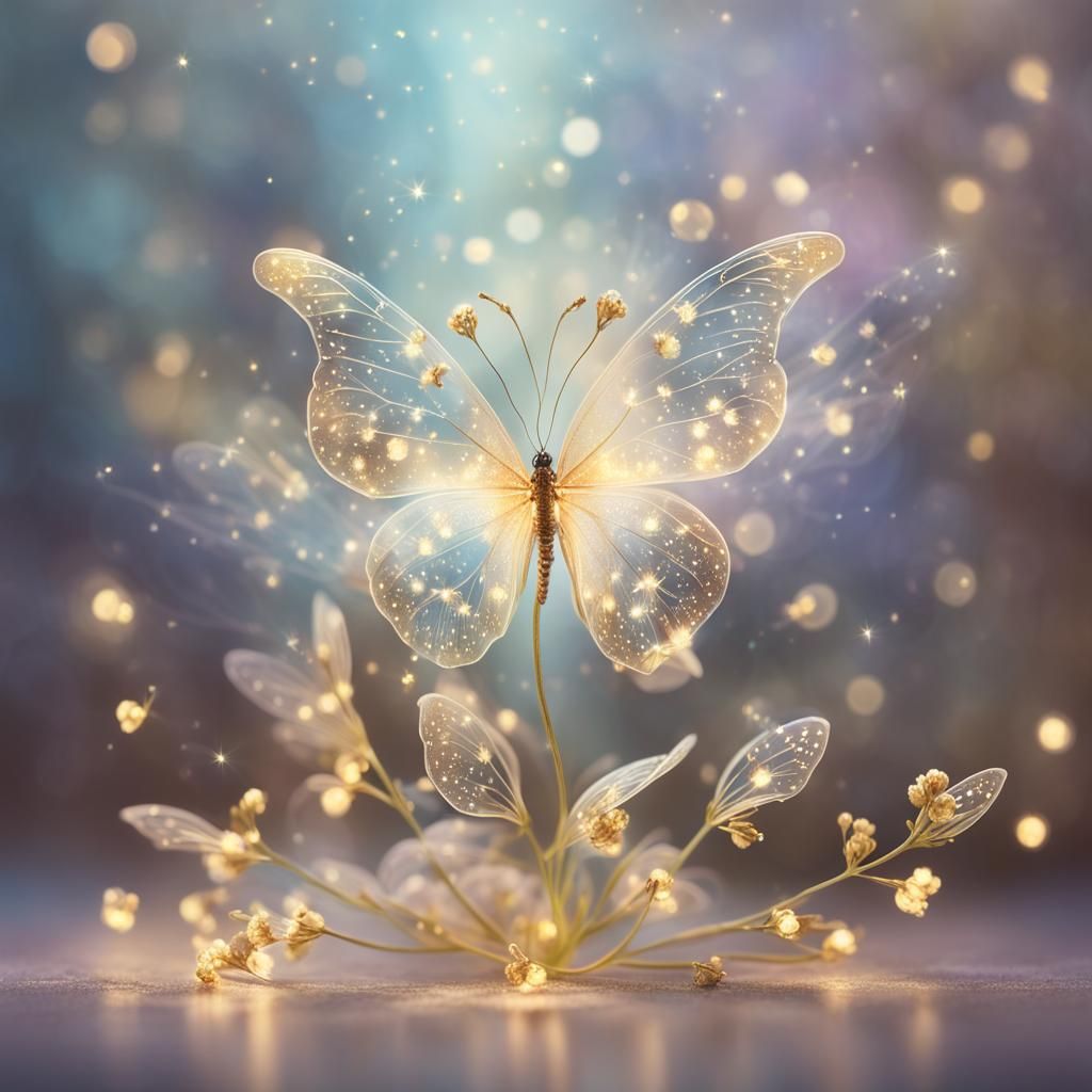 Magical Plant with Butterfly Flowers Concept Art