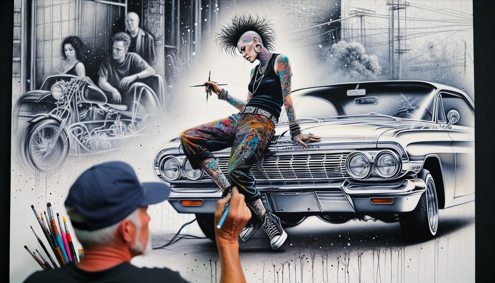 Airbrush Artist Masterpiece: Punk Rock Meets Hyperrealism