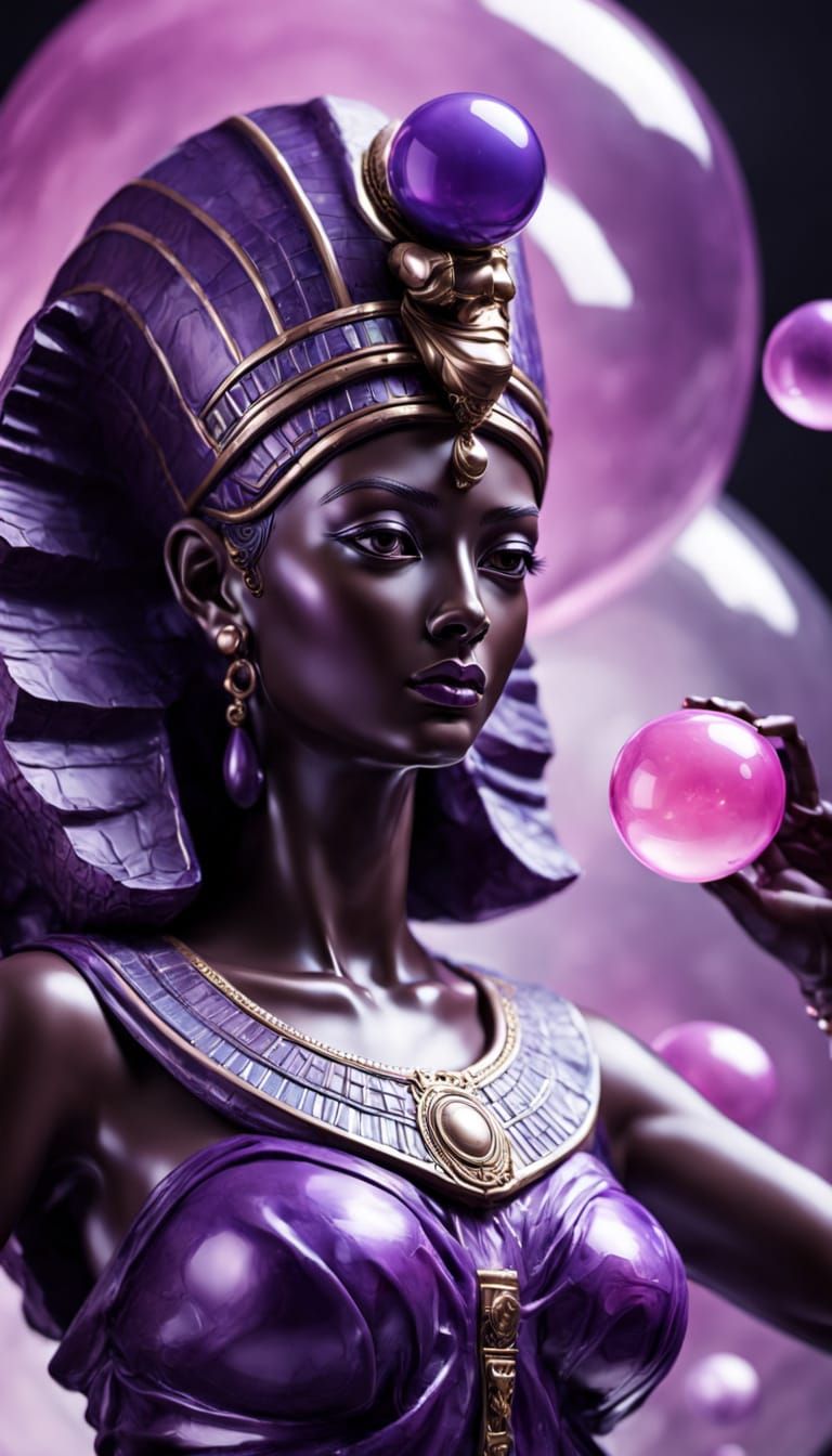 Ancient Egyptian Goddess statue . Barefoot. High resolution ...