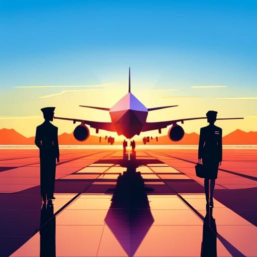 Papercraft Jumbo Jet: Hyperrealistic Cyberprep Runway Scene