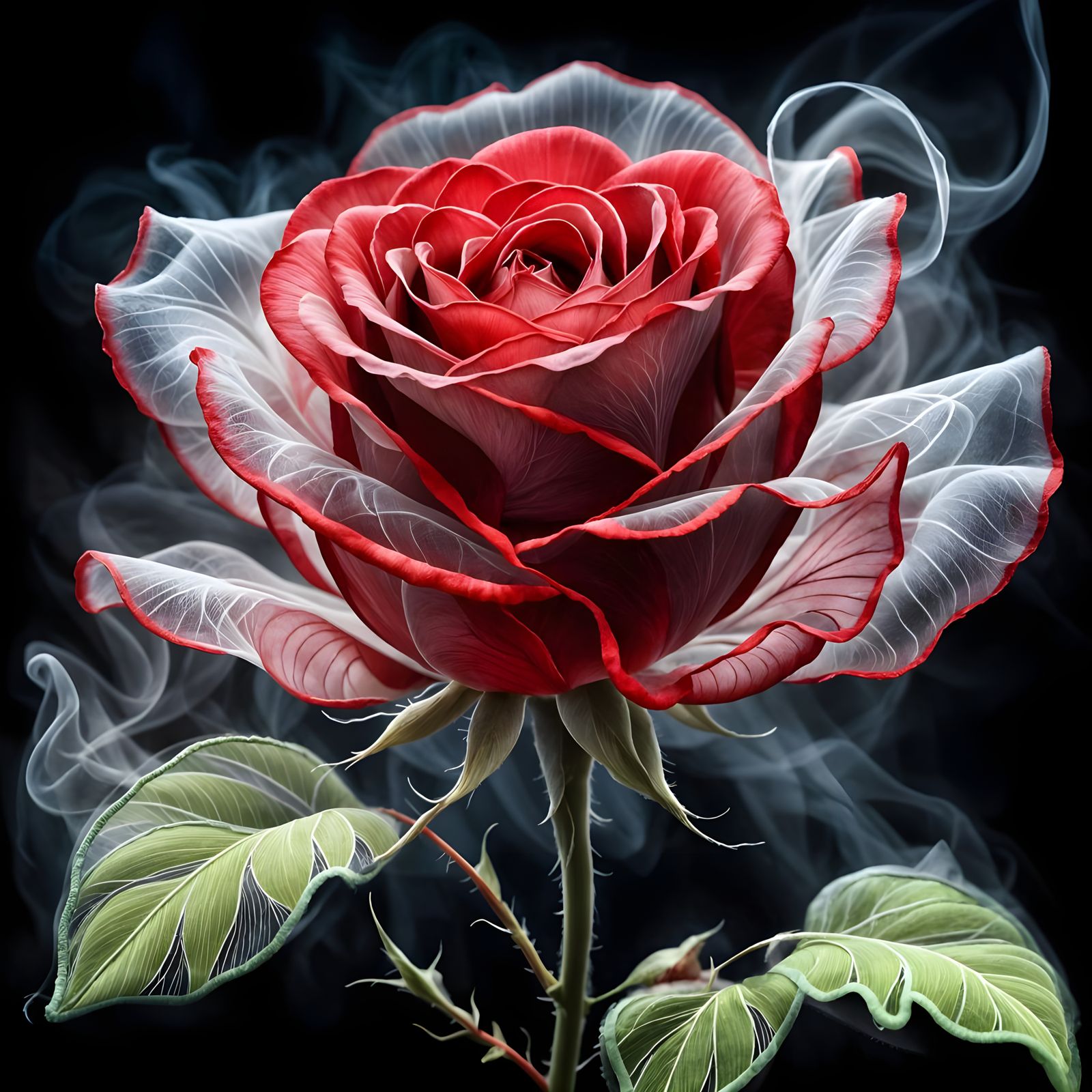 Smoky Wisps Against Dark Backdrop