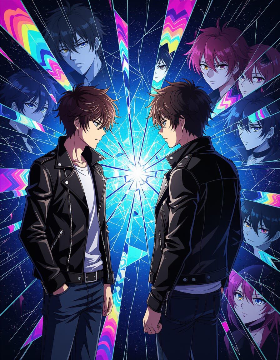 Shattered Reflection: Psychedelic Noir in Anime Style