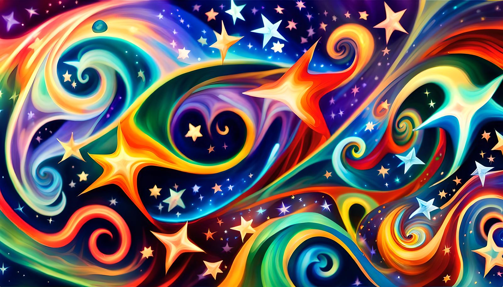 Iridescent ElectroMagnetic Maelstrom in Vivid Colors