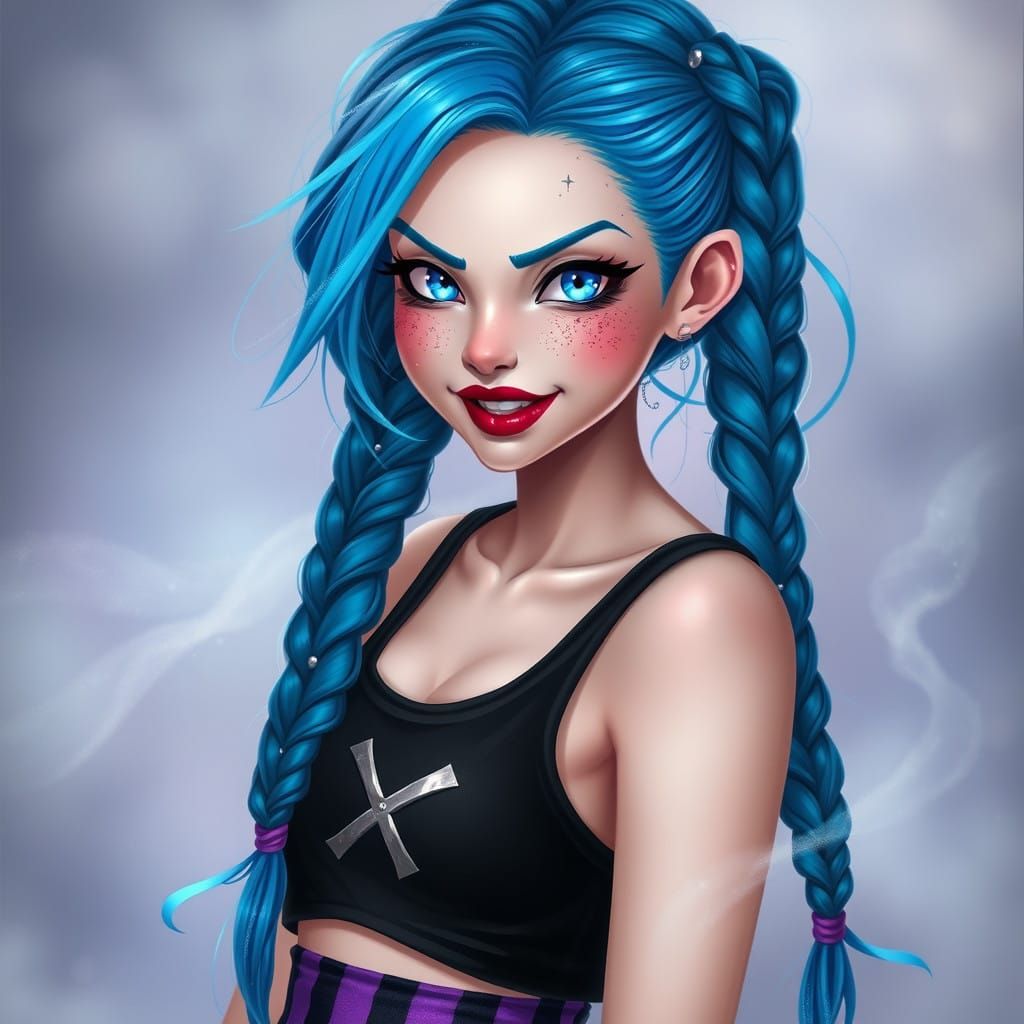 Vibrant Jinx in Ethereal Fantasy Landscapes