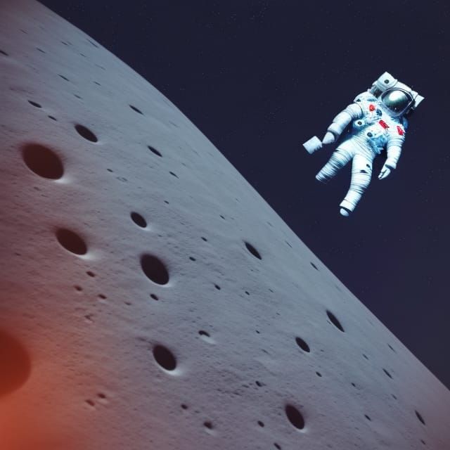 Astronaut Witnessing Comet Impact on Earth