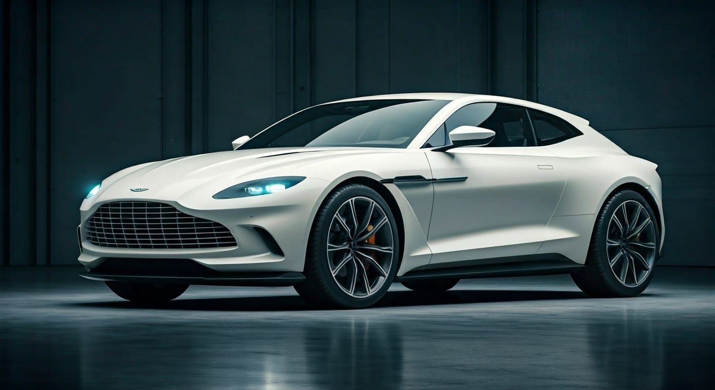 Elevated Aston Martin Concept in Creamy White