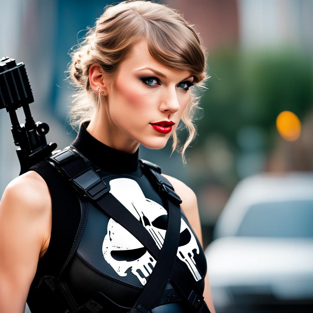 Taylor Swift as The Punisher: Professional Photo