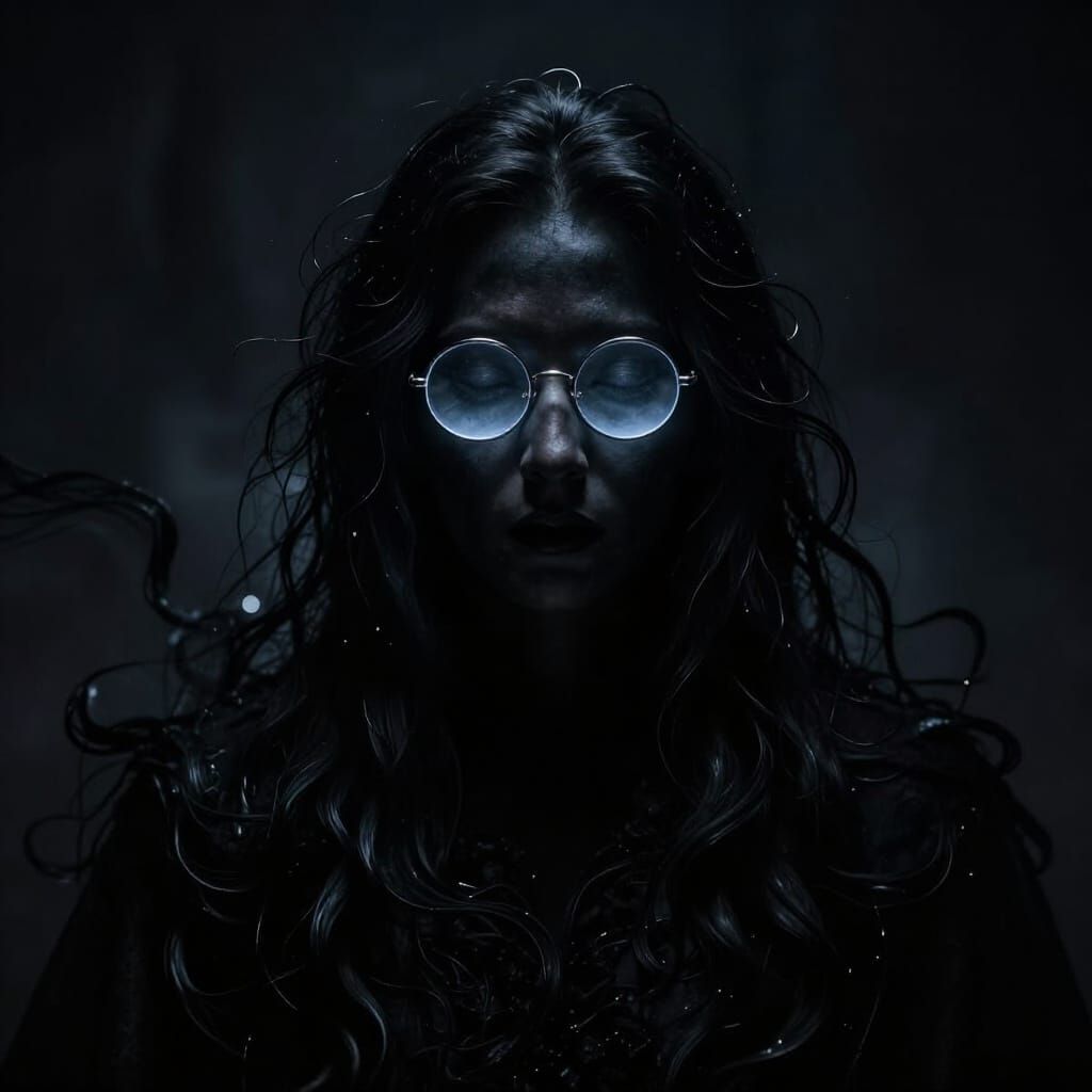 Ethereal Phantom Spirit in Opaque Undulating Darkness