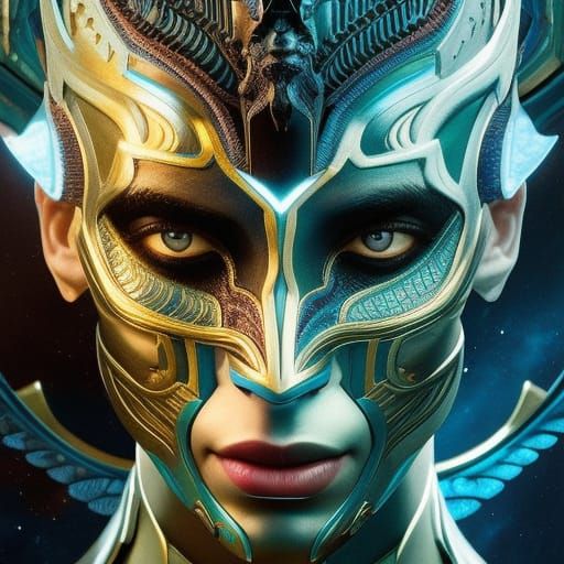 Detailed Portrait of a Na'vi Man in Fantasy Style