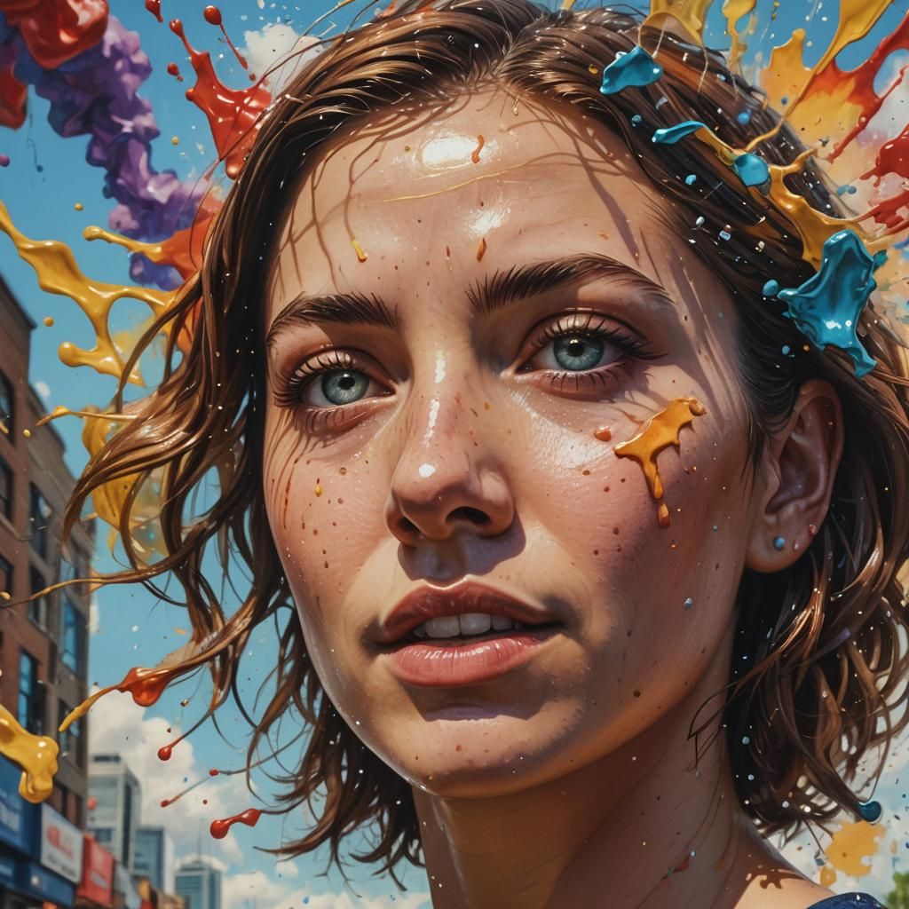 Hyperrealistic Toronto Summertime Splash Art