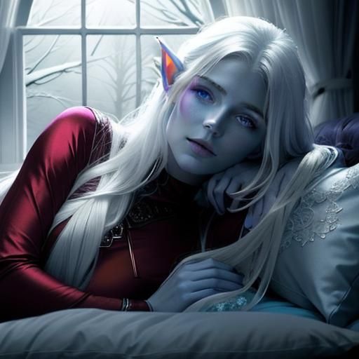 Elven Woman in Dreamlike Cinematic Still