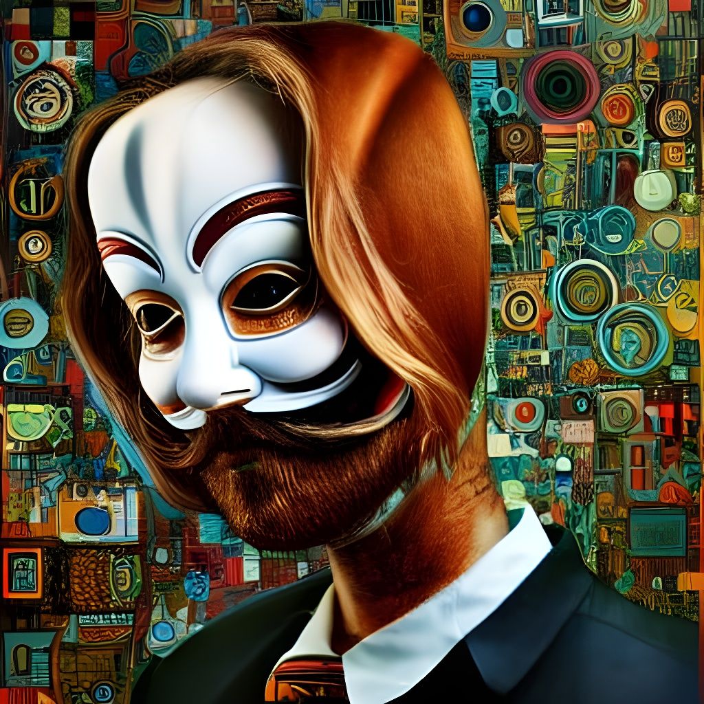 Surrealist Portrait of Anonymous Slashy as Super Genius