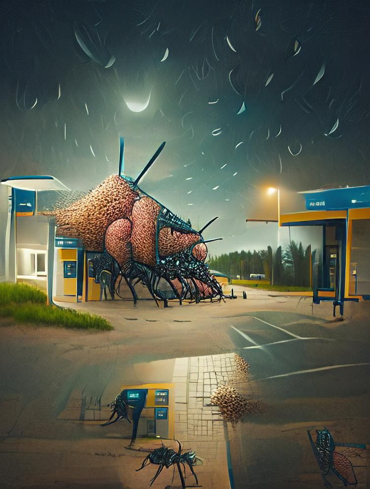 Erotic Insect Swarm Inspired by Chuck Close