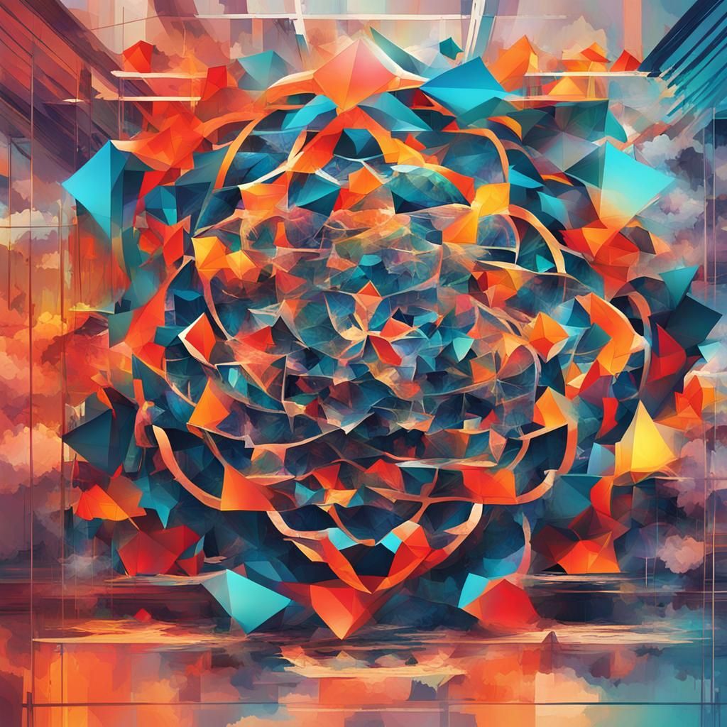 Mesmerizing Transparent Abstract Design in Vibrant Colors