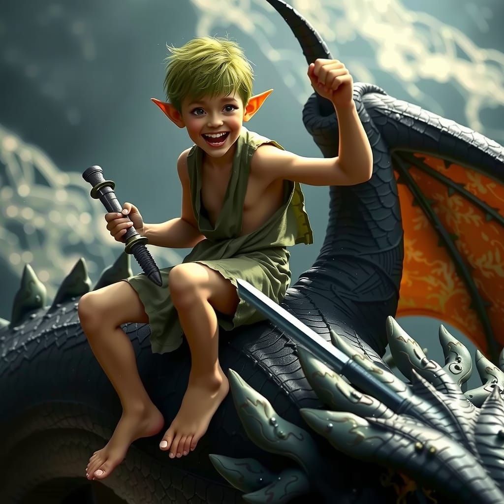 Joyful Elf Maiden in Emerald Forest, Whimsical Style