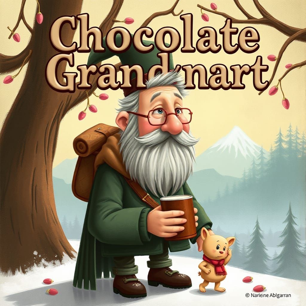 Chocolate Grandfather Book Illustration