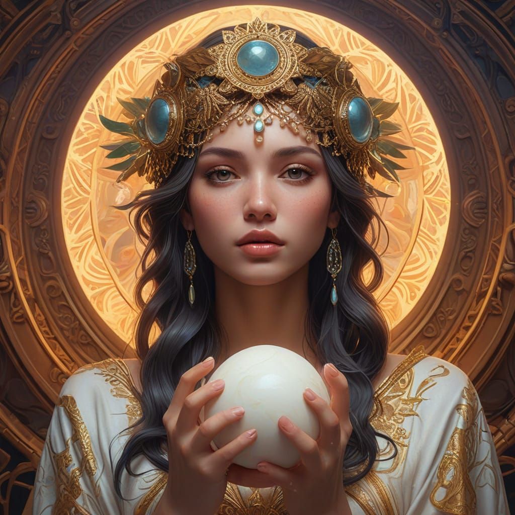 Ethereal Goddess Holding Delicate Rice Milk Soap