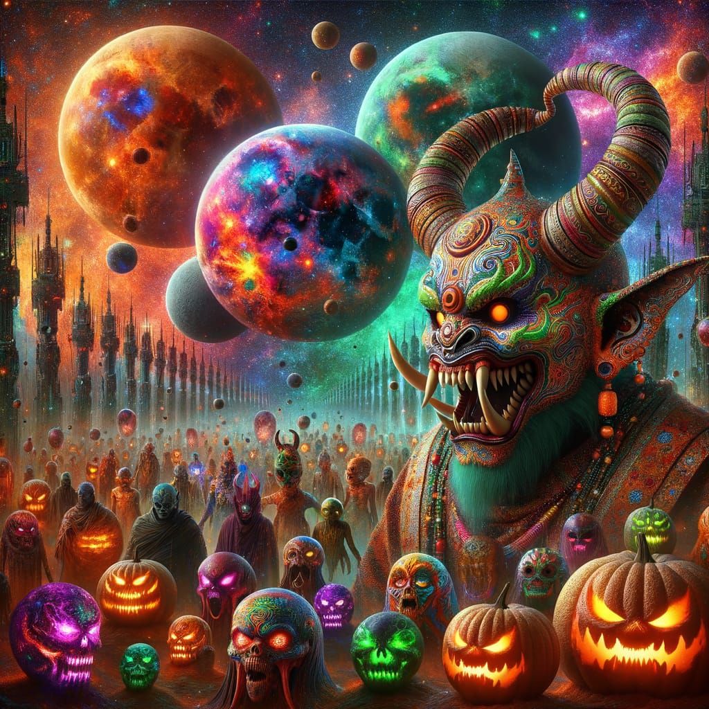 Eerie Sci-Fi Fantasy: Yaksha in a Cosmic Halloween