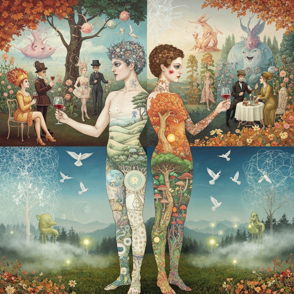 Surreal Garden Party in a Fantasy Style