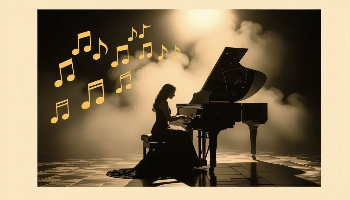 Solitary Musician in Moody, Cinematic Light