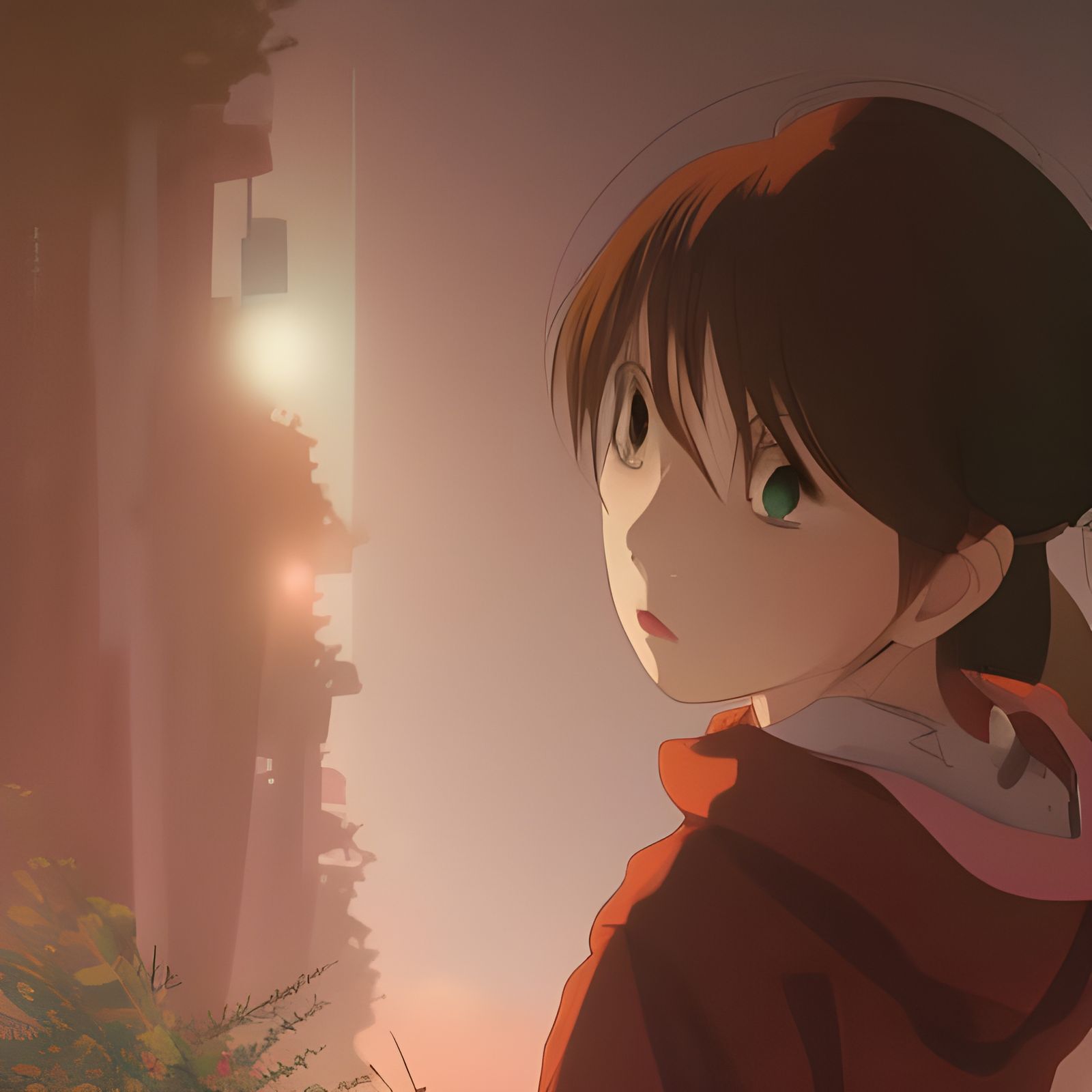 Anime Style Key Visual with Deep Color and Intricate Details