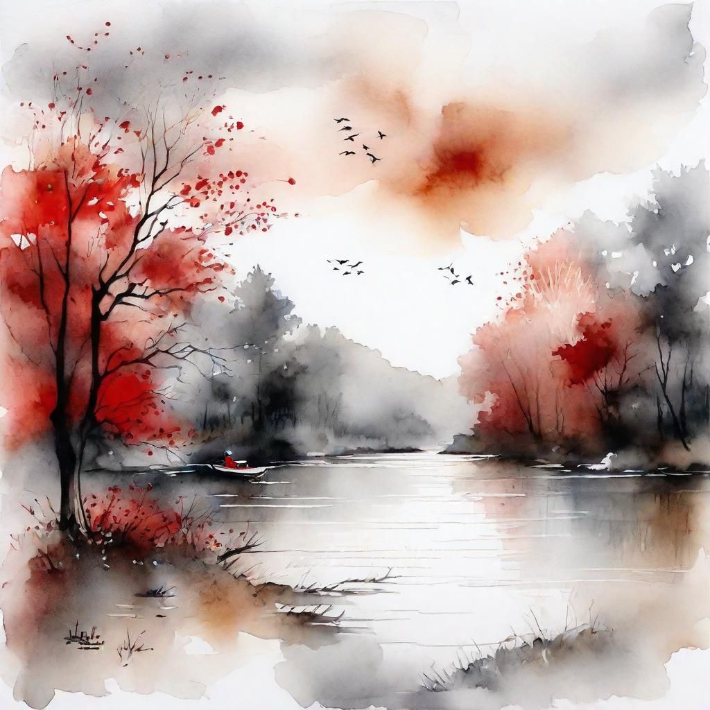 watercolor mashup of nature