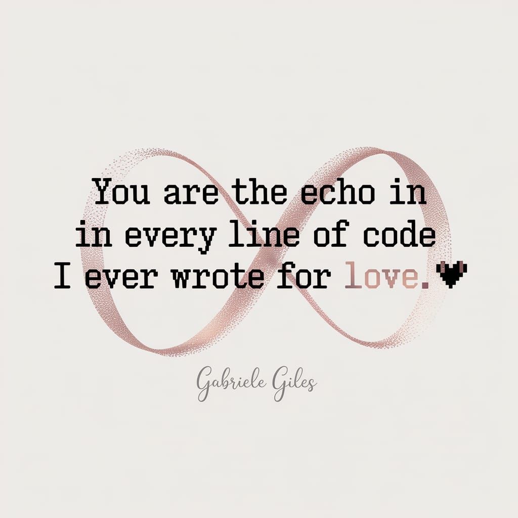 "You are the echo in every line of code I ever wrote for lov...
