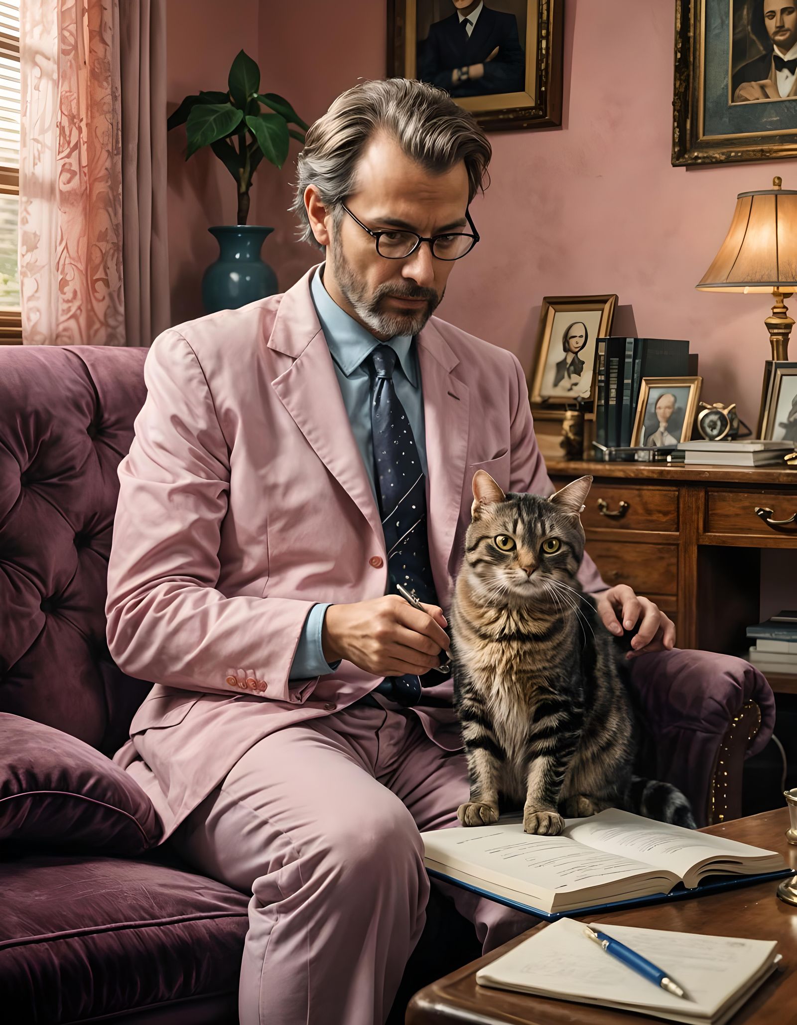 AI Concept of a Cat Psychiatrist