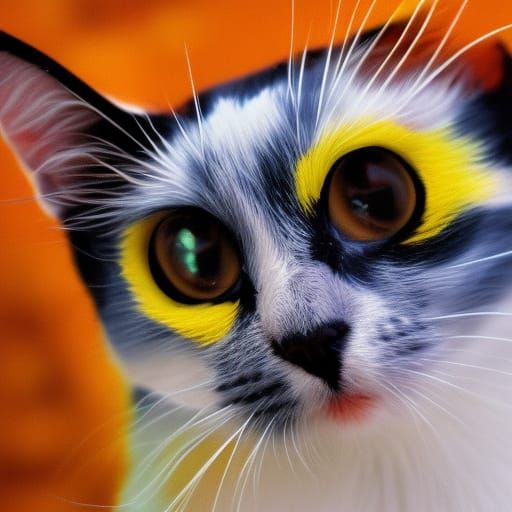 Cute Cat in Dystopian Biopunk Art Style