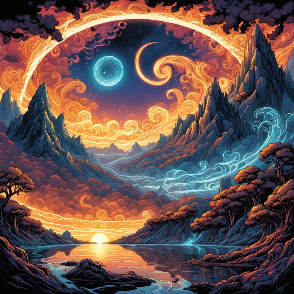 Ethereal Energy in a Fantastical Comic Book World