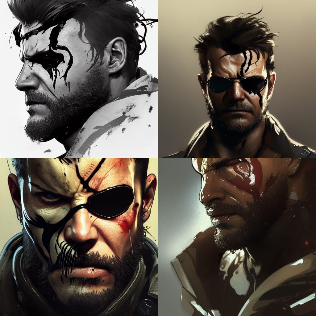 Detailed Portrait of Venom Snake in Unreal Engine 5