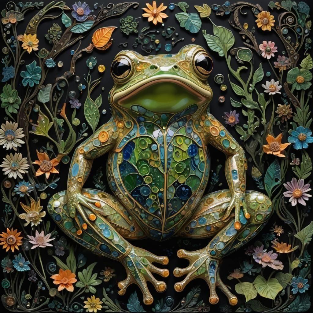 Glass Frog: Whimsical 3D Translucent Artwork