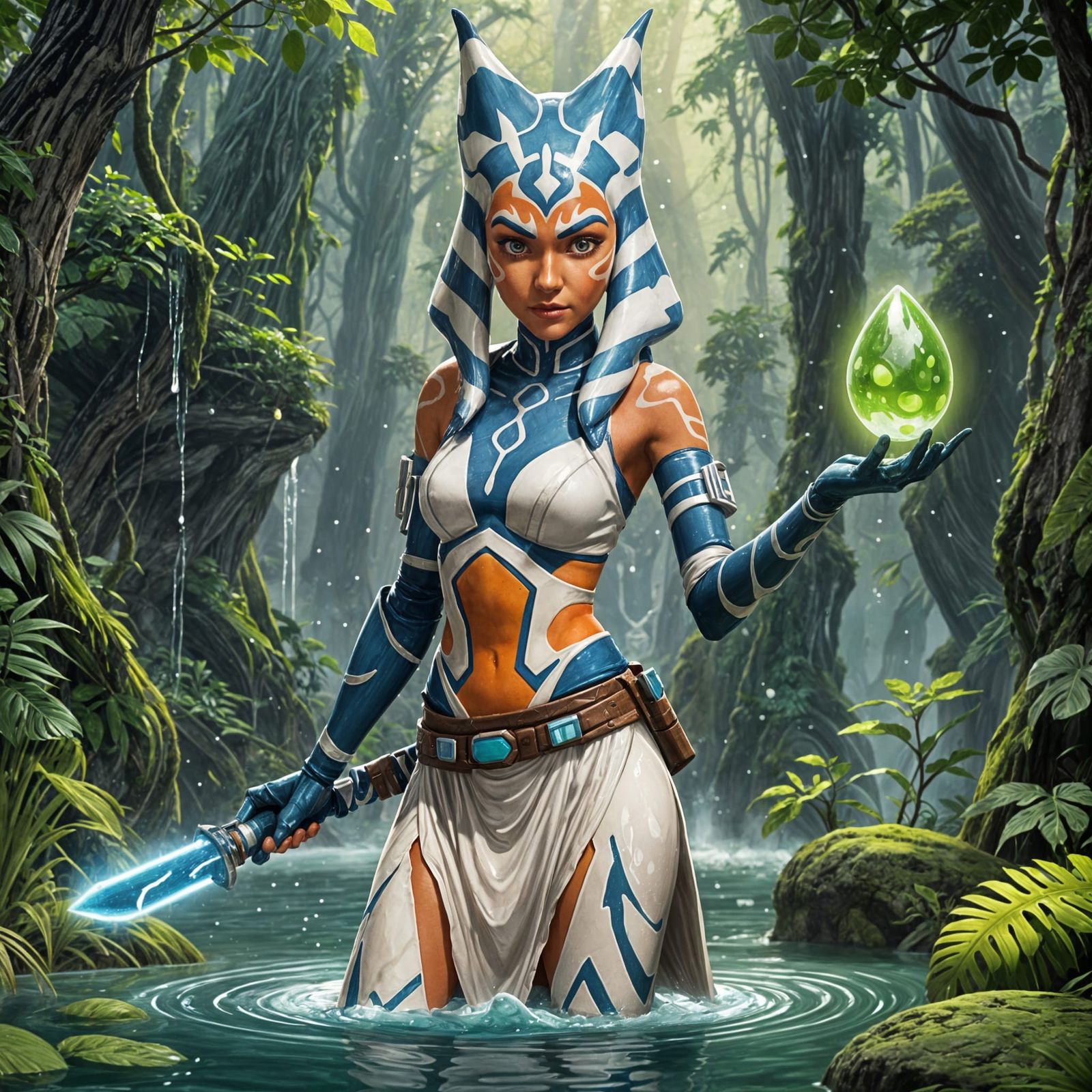 Ahsoka Tano as a Slime Girl