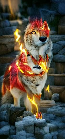 Inferno Wolf: AI Generated Fire Creature