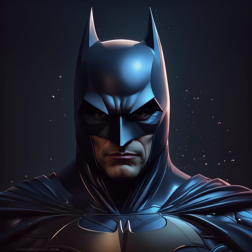 Batman Portrait in Hyperdetailed Art Style