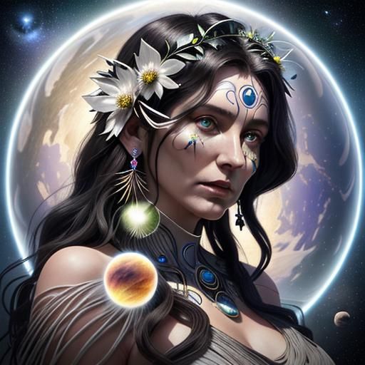 Gaia: Earth Goddess with Psychic Eyes
