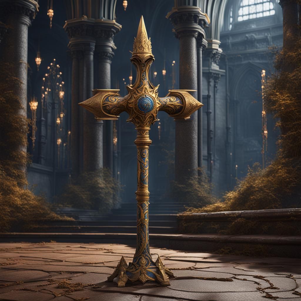 Rothilion's Staff of Justice: Fantasy Concept Art