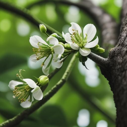 Alphitonia Excelsa: Close-Up of Leaf and Flower Buds