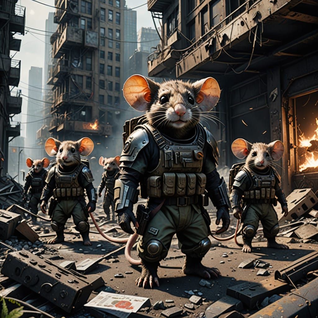 Mice in Desperate War Against Feline Monsters